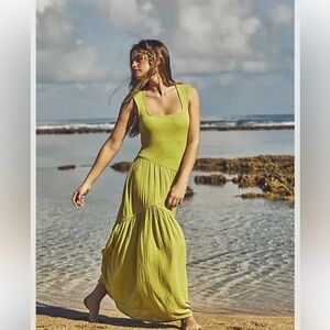 EUC Pink midi Traveler dress